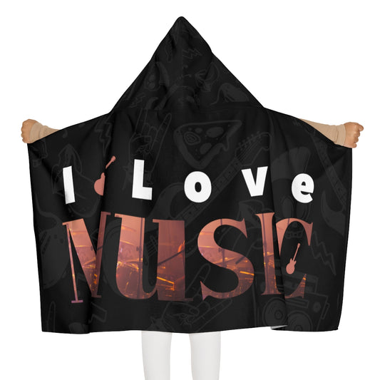 Youth Hooded Towel ( Show Your Love Of Music )